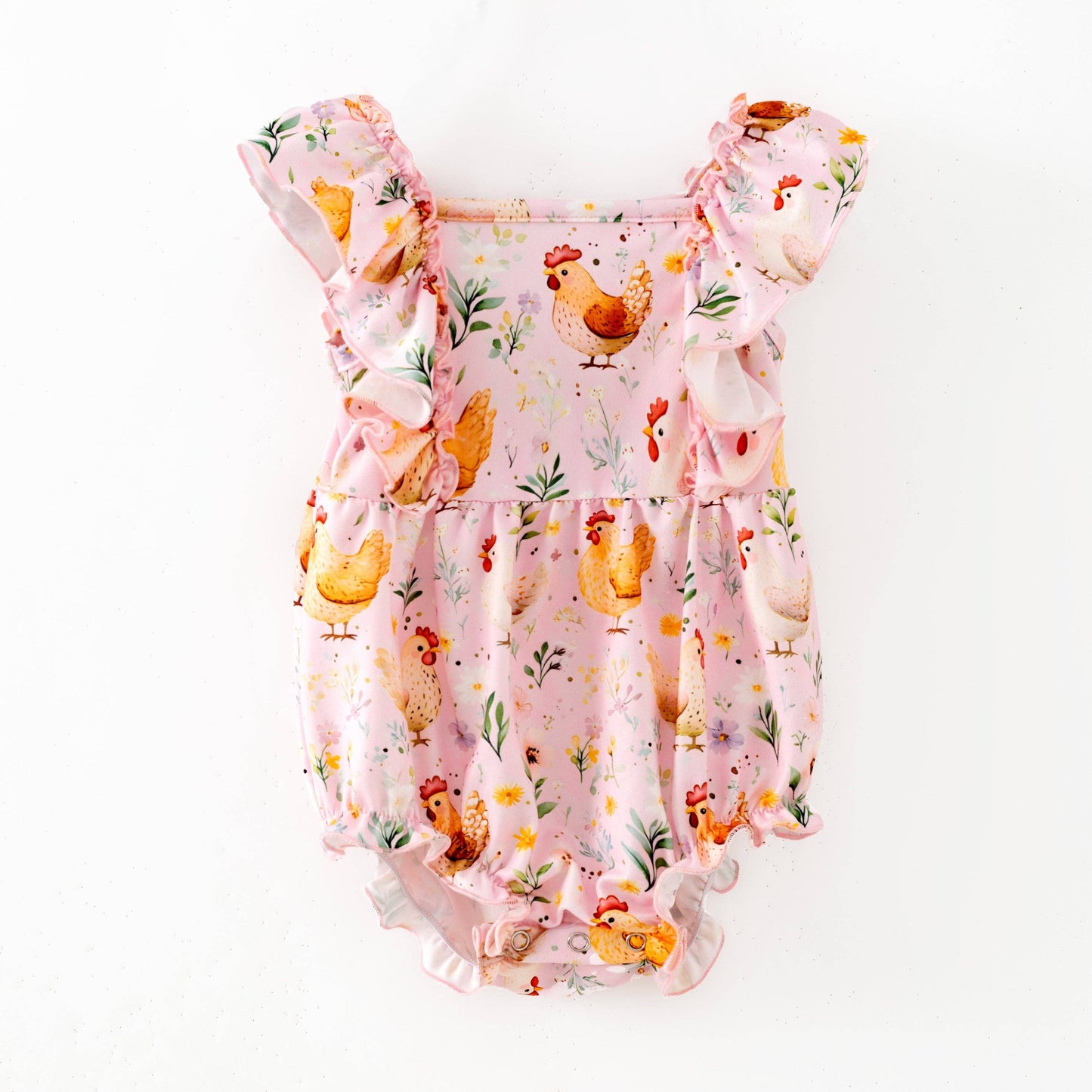 Sweet Hen Ruffle Infant Romper