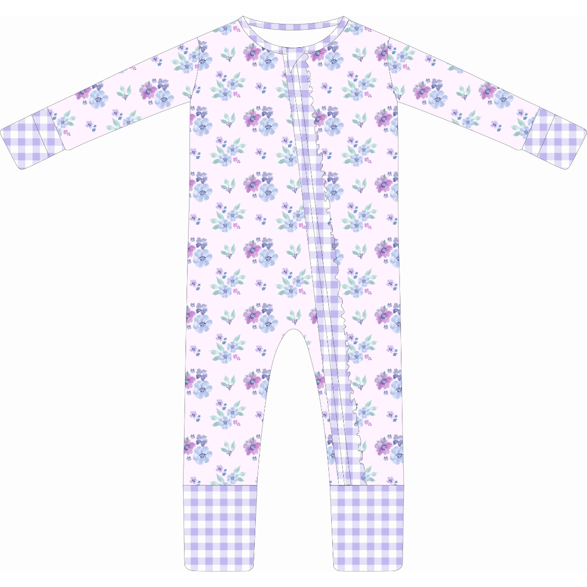 Lilac Garden Ruffle Bamboo Sleeper