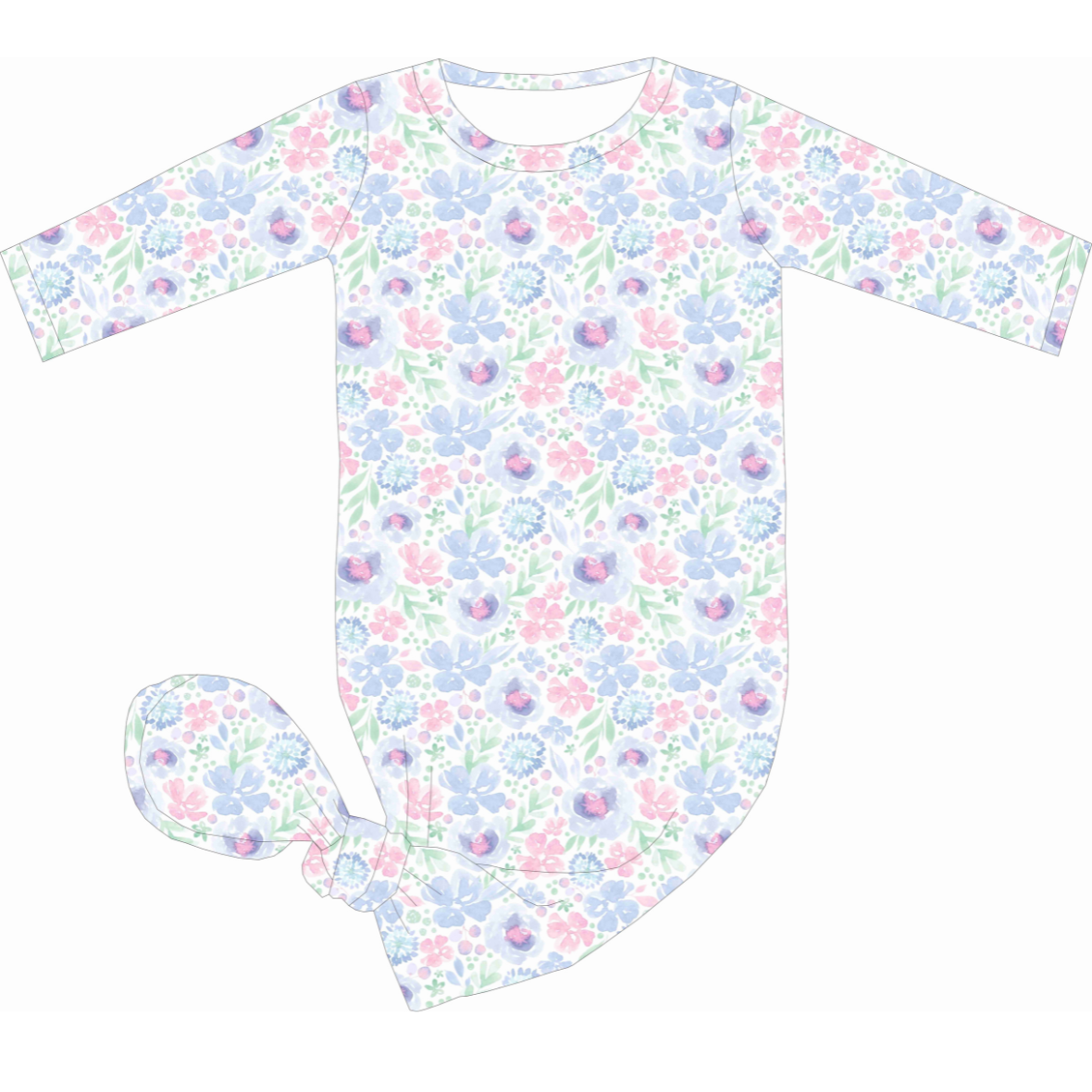 Mint Meadow Bamboo Knotted Gown