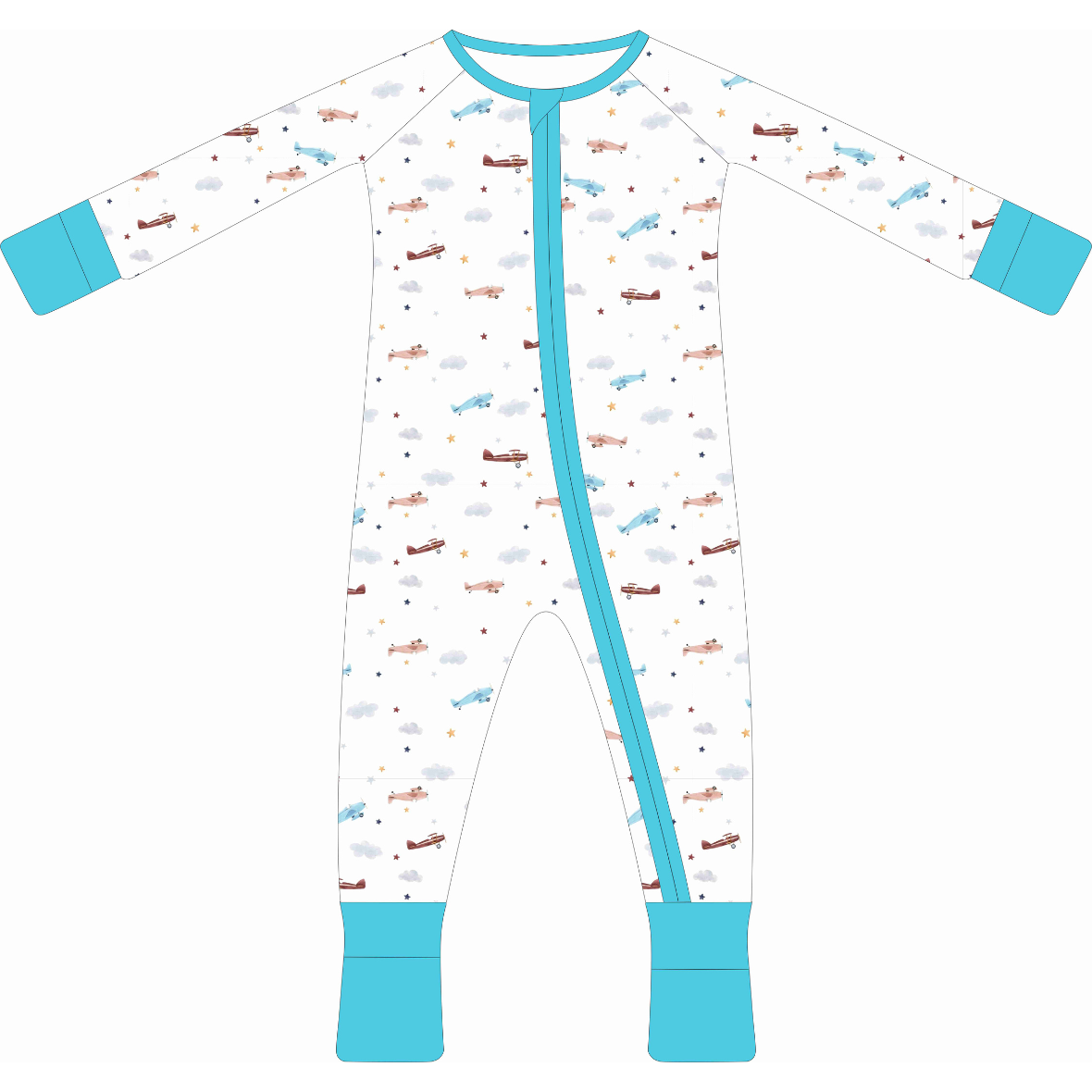 Vintage Airplanes Bamboo Sleeper