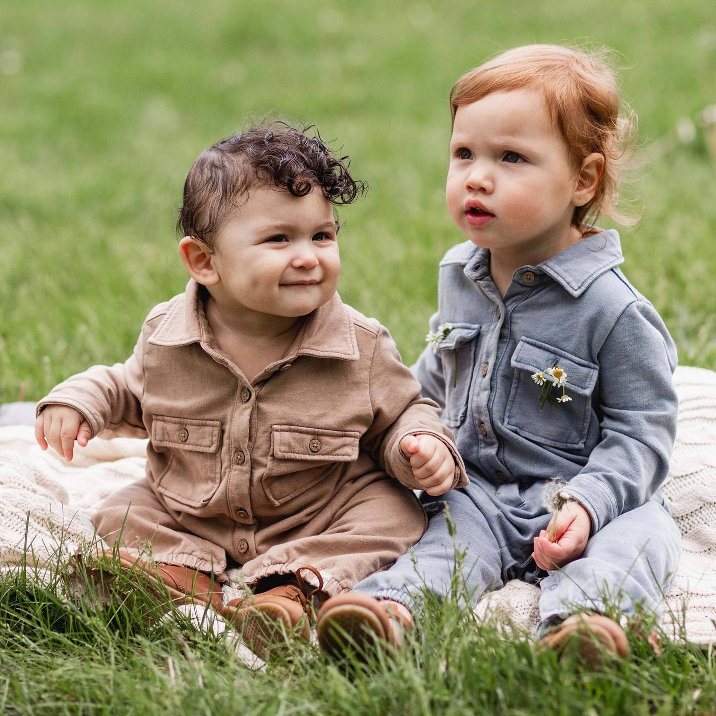 Button Pocket Infant Jumpsuit