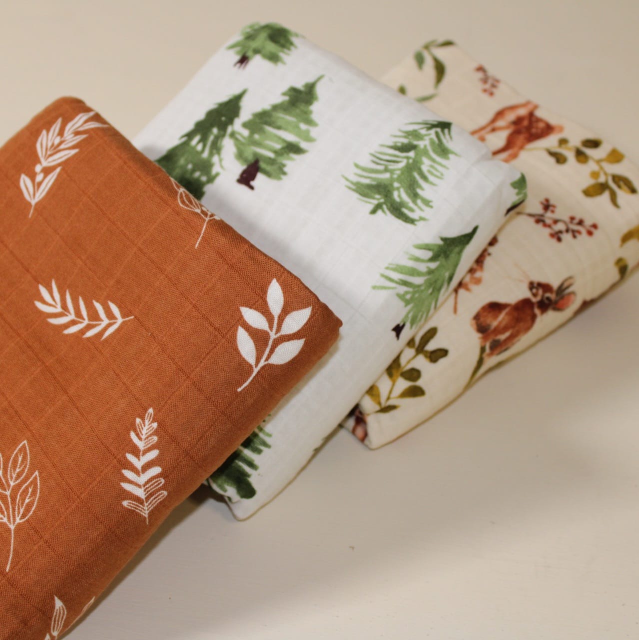 Waffle Knit Blanket - Rust Floral