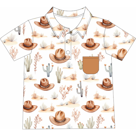 Cactus Cowboy Bamboo/ Cotton Romper & Shirt