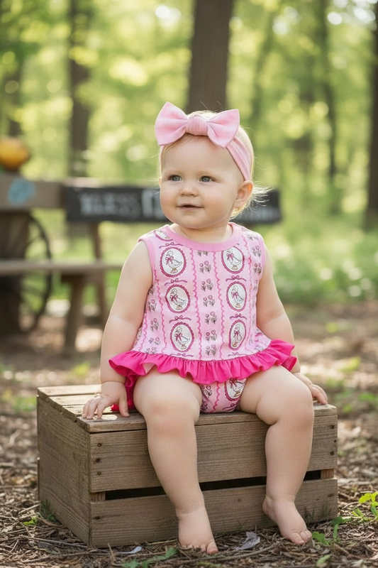 Pink Geese printed baby swing set