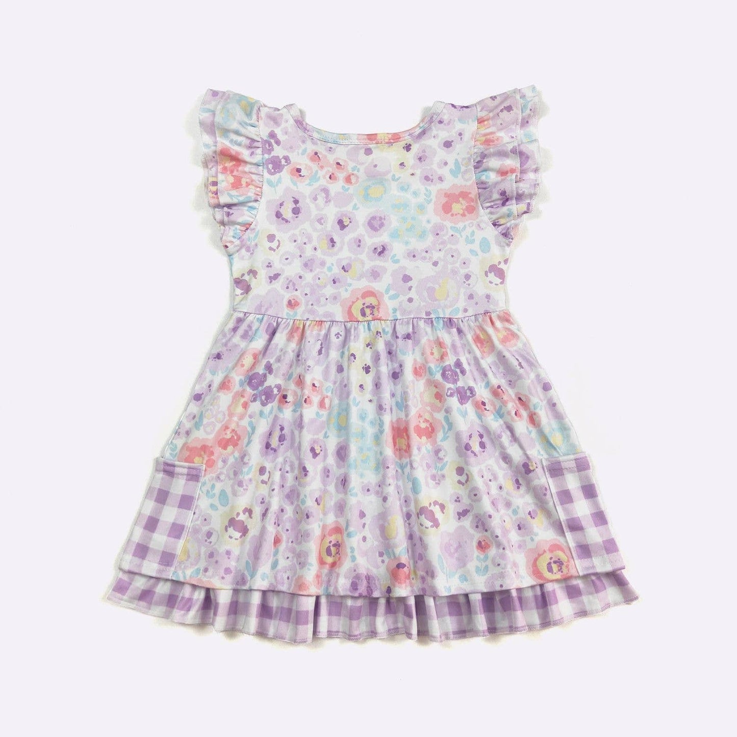 Orchid Petals Gingham Dress