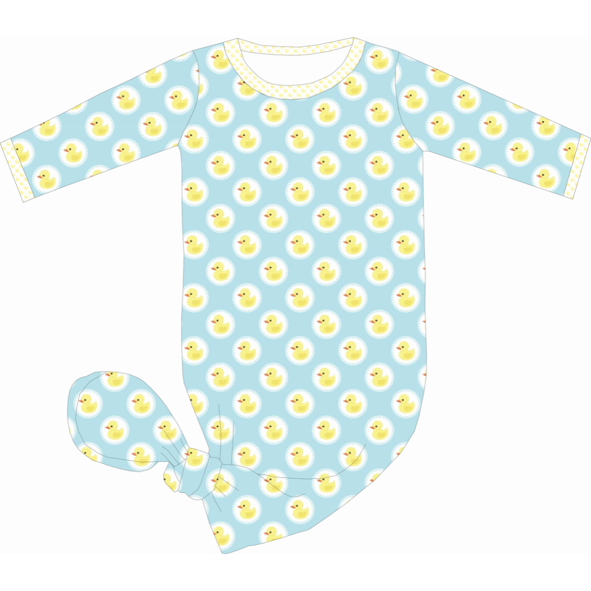 Rubber Duckie Bamboo Knotted Gown