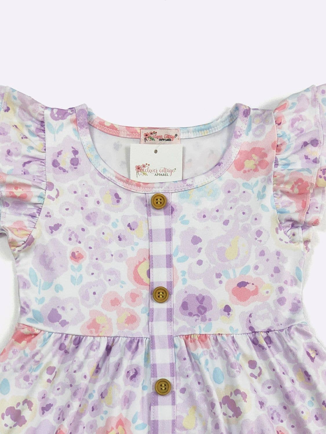 Orchid Petals Gingham Dress