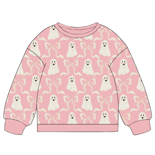 Ribbon Ghost | Kids Fall + Halloween Sweatshirt