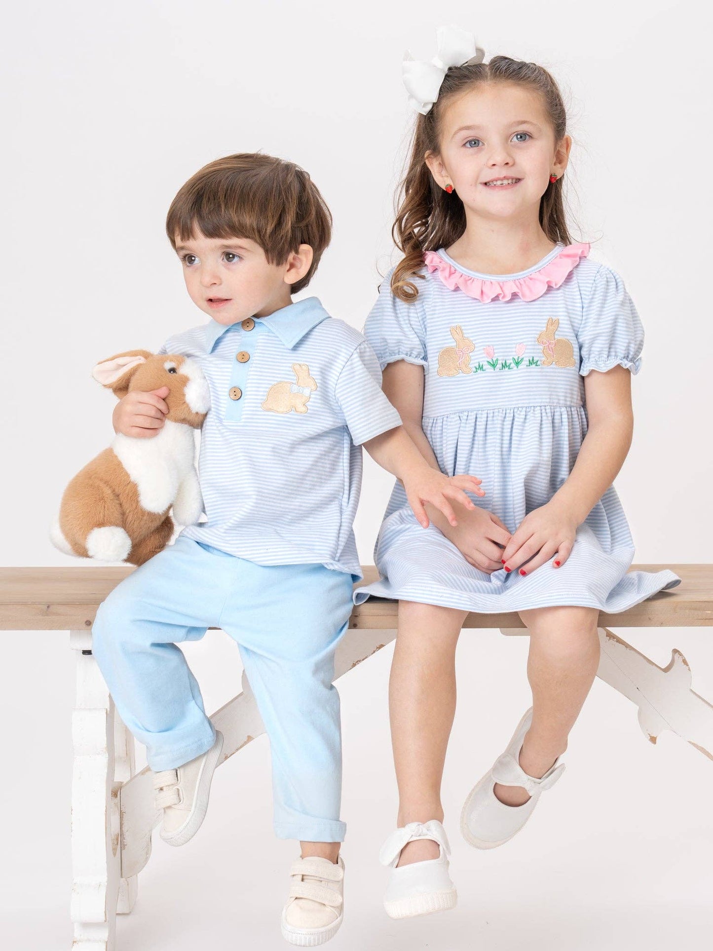 Picnic Hop Embroidered Cotton Outfit