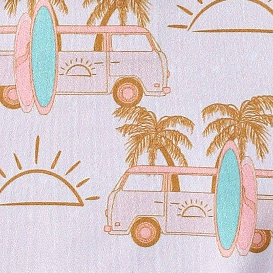 Retro Palm Ruffle Romper