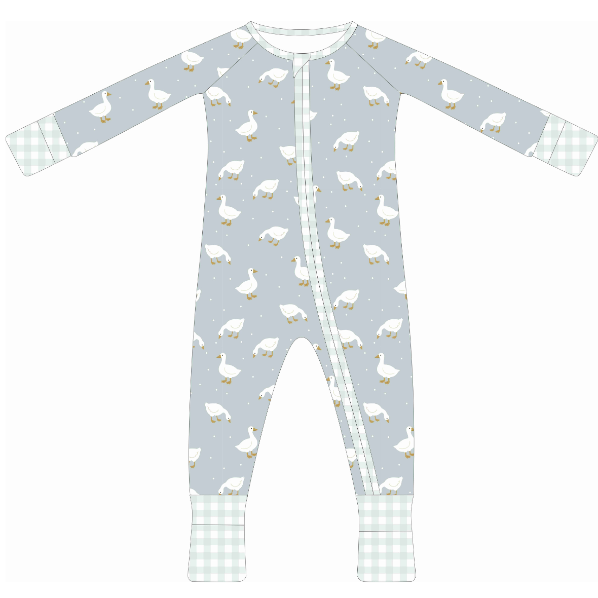 Little Silly Goose & Gingham Bamboo Sleeper