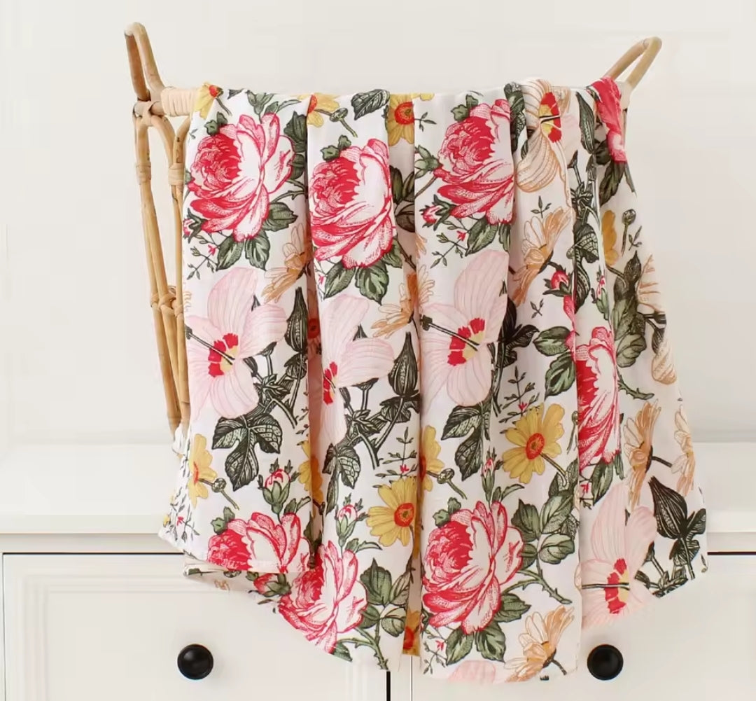 Bamboo & Muslin Swaddle | Vintage Floral