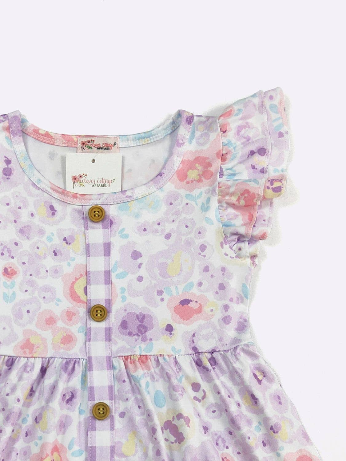 Orchid Petals Gingham Dress