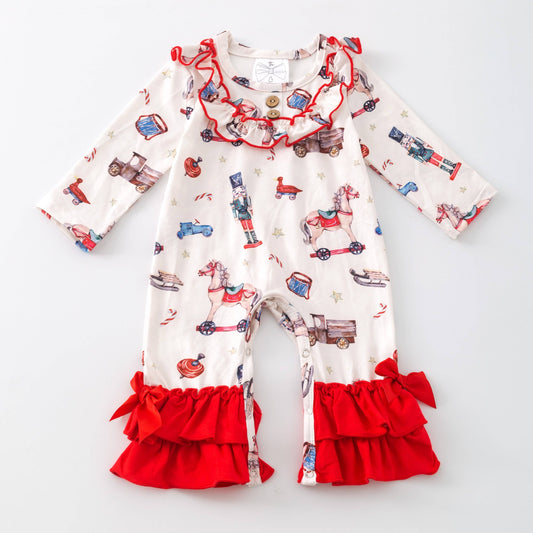 A Very Vintage Christmas Infant Girl's Onesie