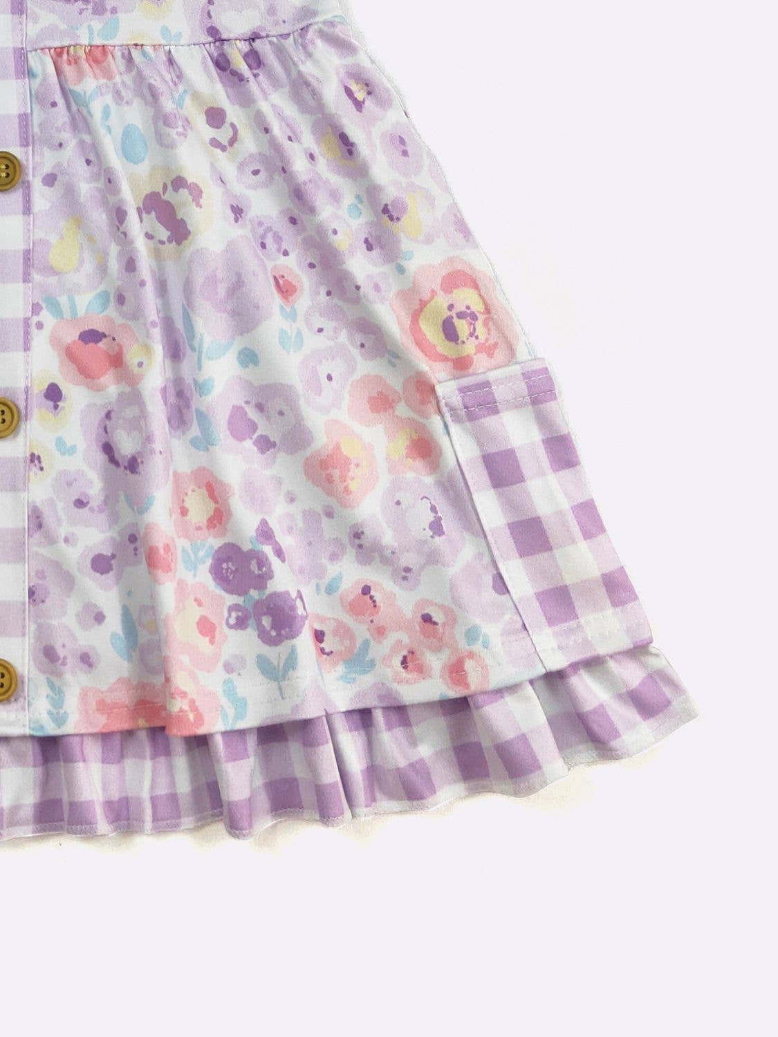 Orchid Petals Gingham Dress