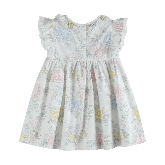 Bouquet Floral Ruffle Dress