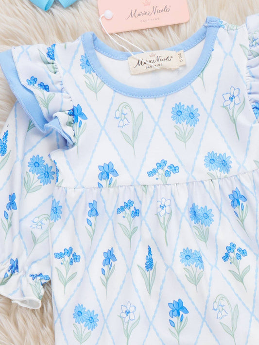 Garden Glimmer Ruffle Romper