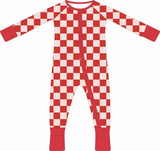 Red Checkered Bamboo Sleeper