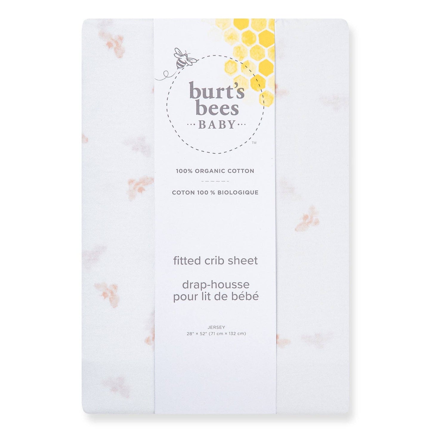 Golden Bee Organic Cotton BEESNUG® Fitted Crib Sheet - Ranunculus