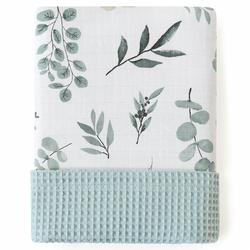 Waffle Knit Blanket - Eucalyptus