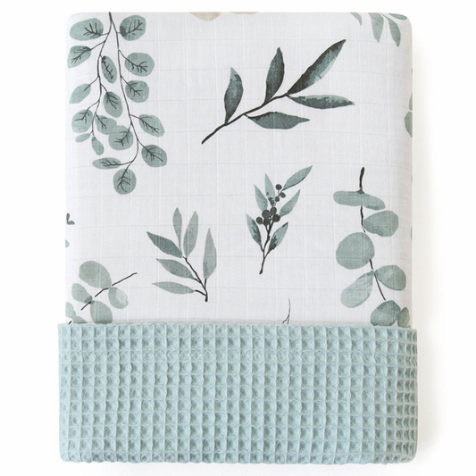 Waffle Knit Blanket - Eucalyptus