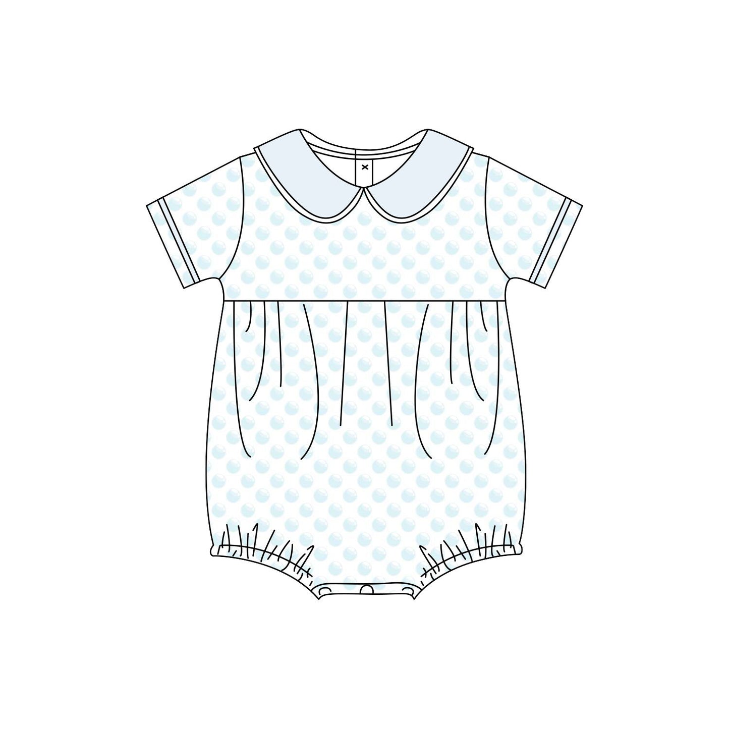 Gender Neutral Peter-Pan Collar Bubble Romper