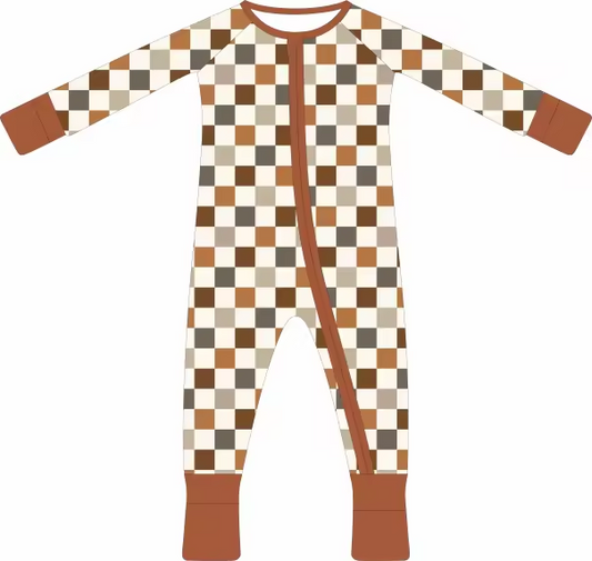 Autumn Checker Bamboo Sleeper