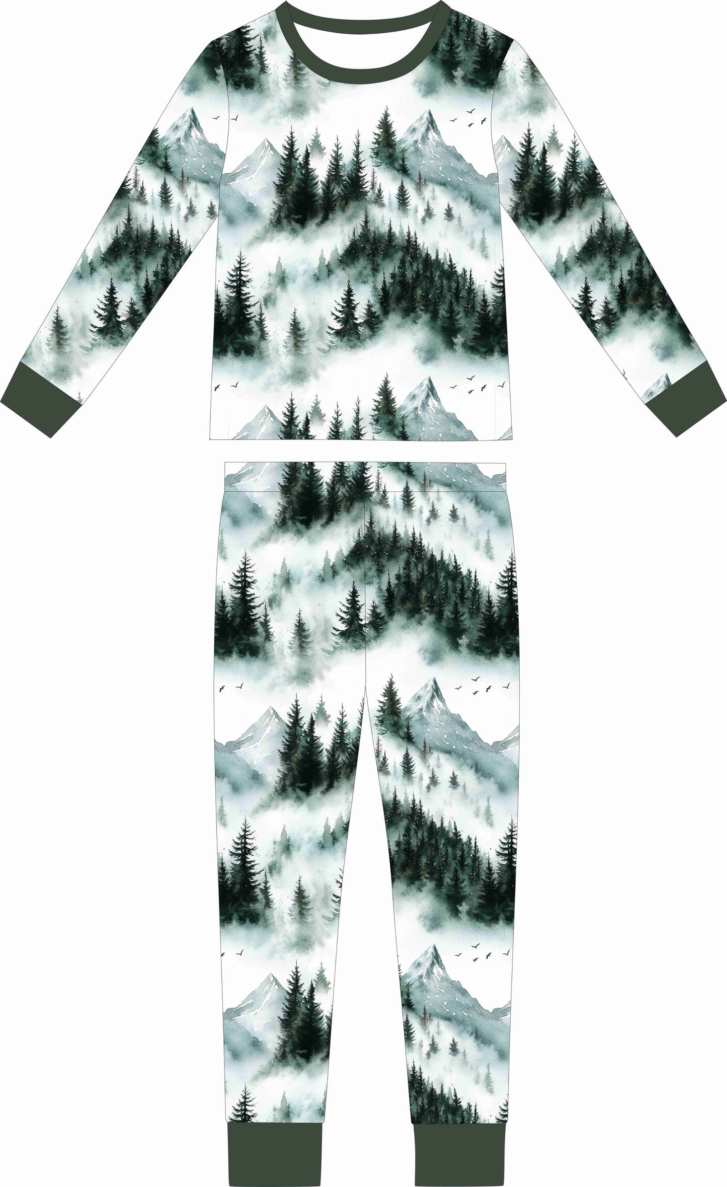 Winter Forest Two Piece Bamboo Sleeper Set
