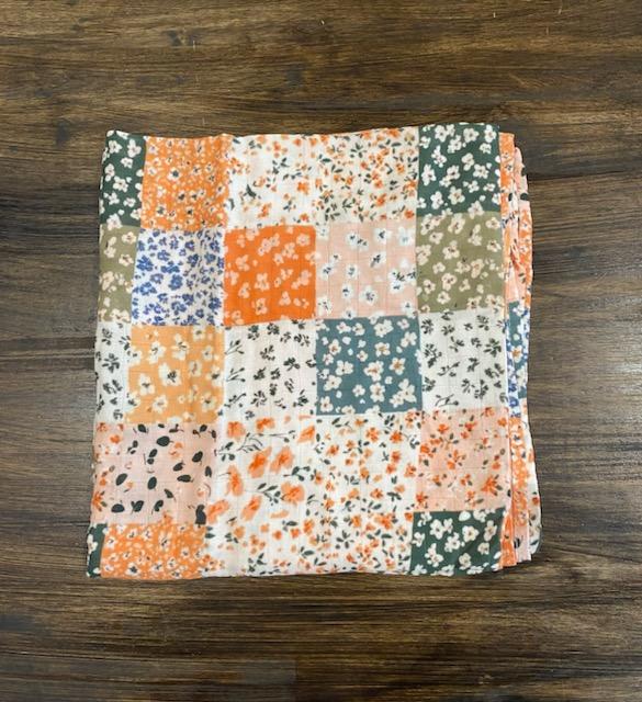Bamboo & Muslin Swaddle | Harvest Patchwork