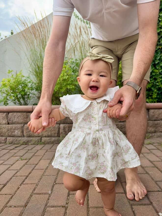 Rose Garden Ruffle Collared Romper