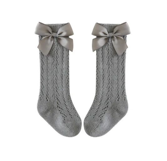Knee High Bow Socks