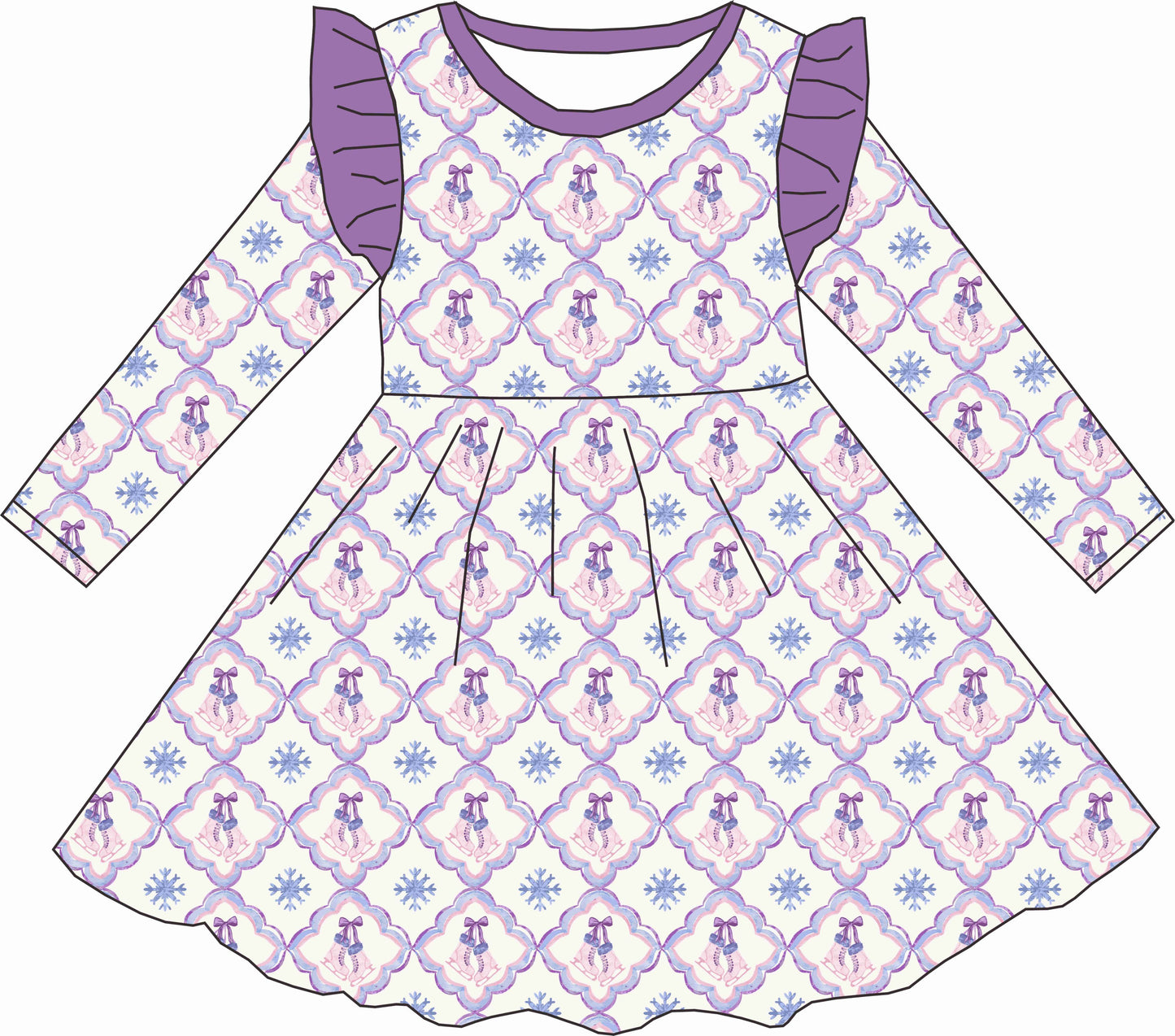 Ice Princess Bamboo Ruffle Dress