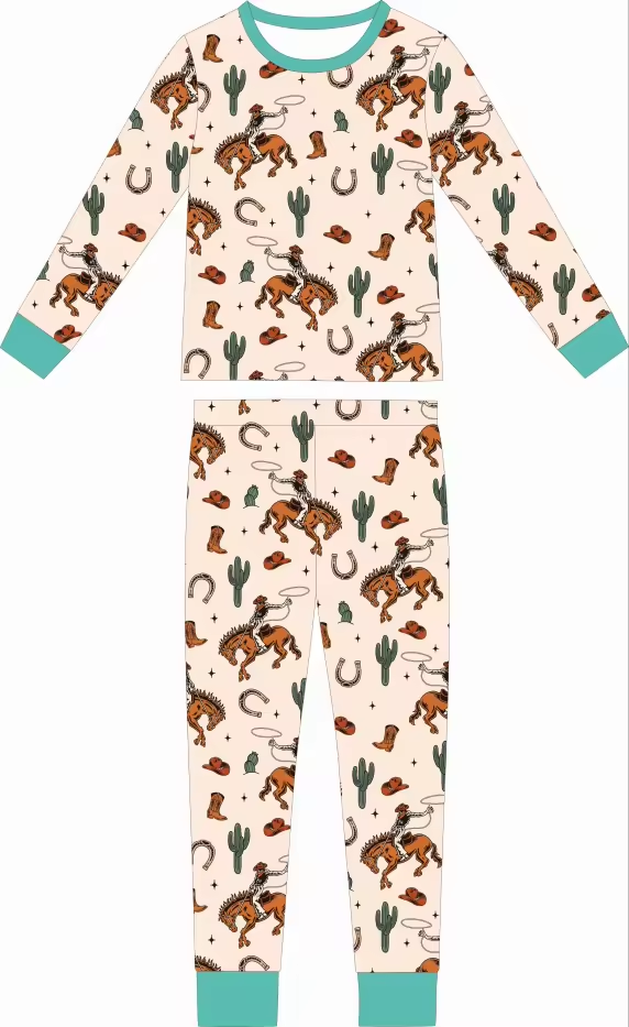 Lil' Buckaroo Two Piece Bamboo Sleeper Set