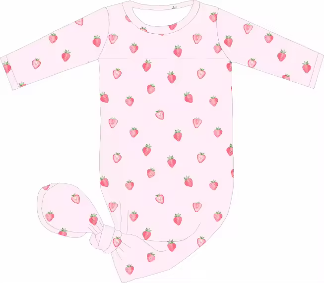Strawberry Shortcake Bamboo Knotted Gown