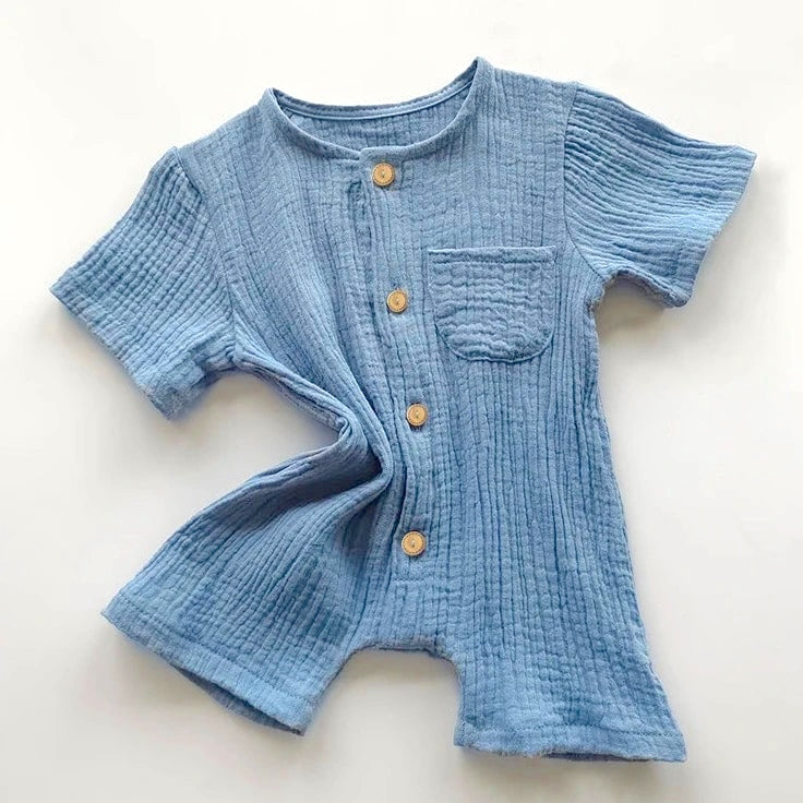 Button Up Muslin Romper