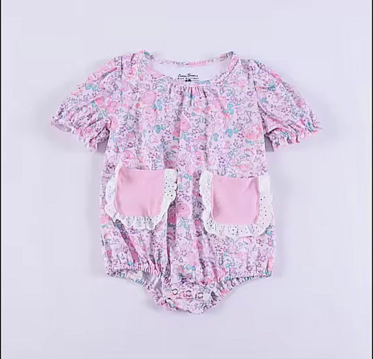 Ditzy Floral & Lace Romper