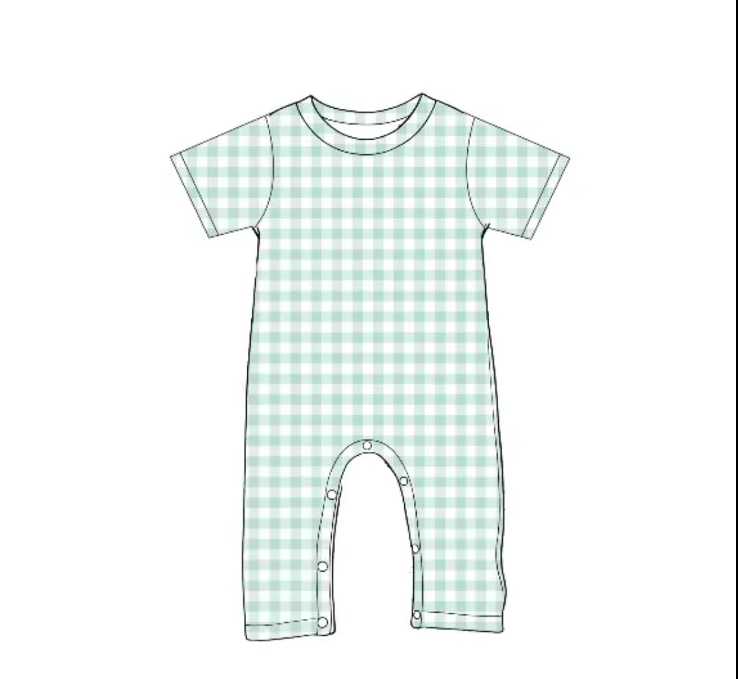Mint Gingham Playsuit