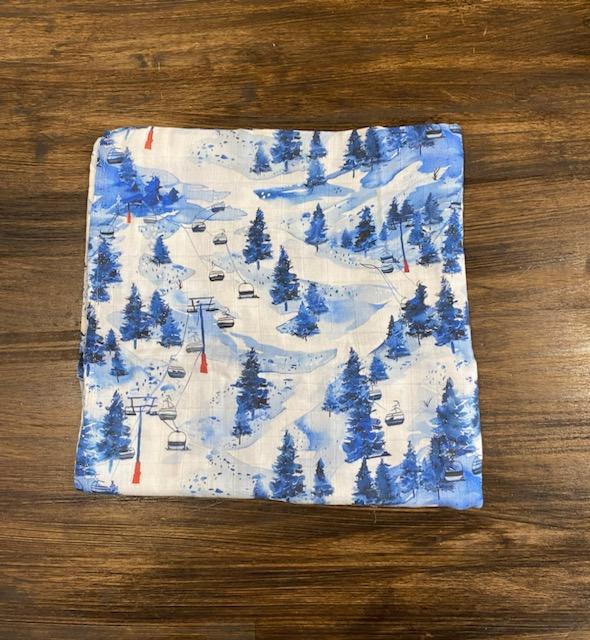 Bamboo & Muslin Swaddle | Alpine Ski