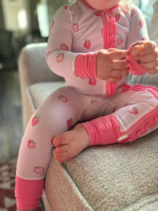 Strawberry Shortcake Ruffle Bamboo Sleeper