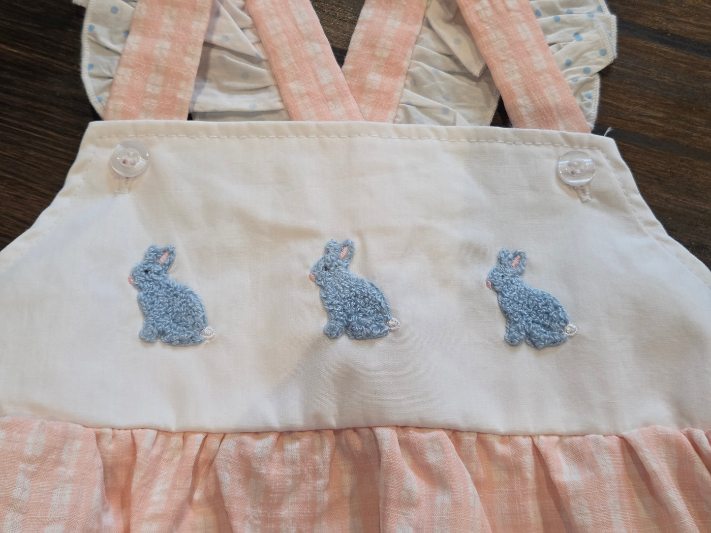 Gingham Bunny Ruffle Dress