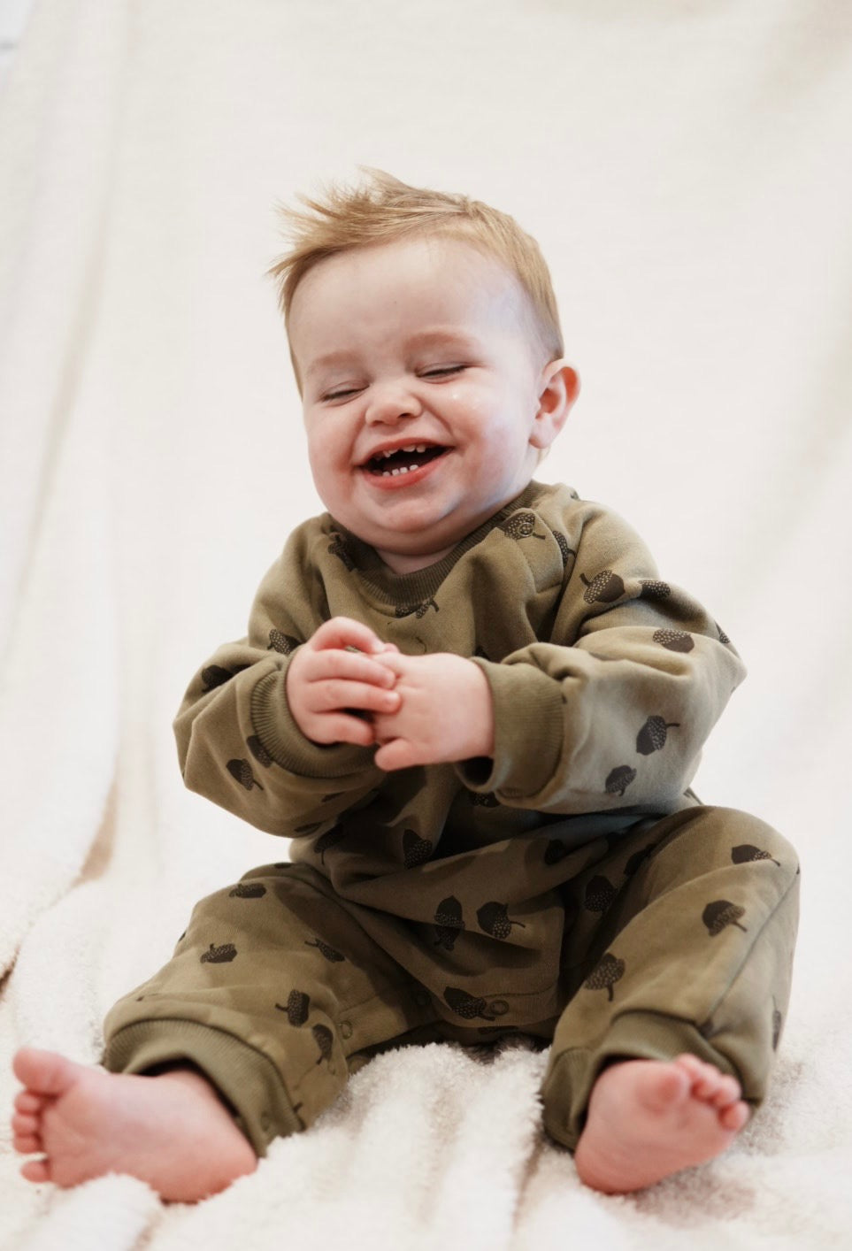Acorn Forest Shoulder-Snap Romper