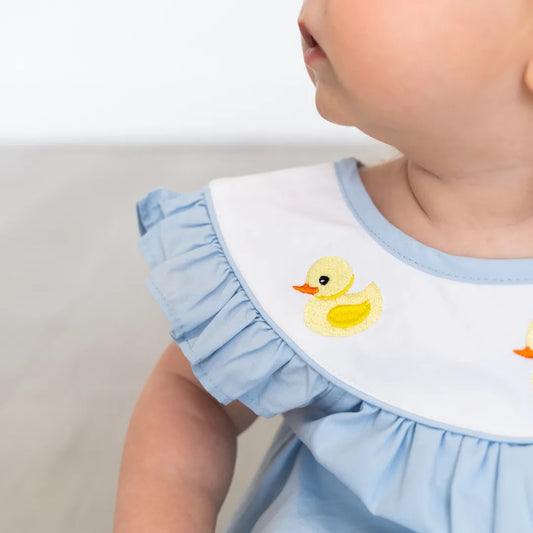 Rubber Duckie Flutter-Sleeve Romper