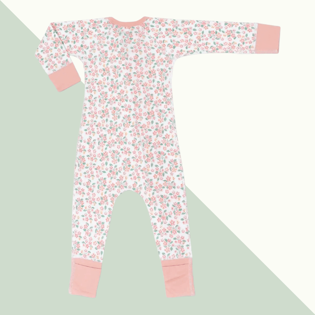 Pear Blossom Baby Zip Playsuit - Evvie Bean's Baby Boutique