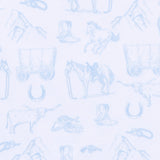 Wild West Toile Bubble - Light Blue