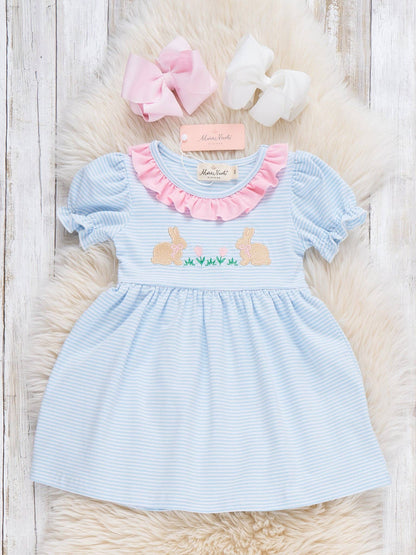 Picnic Hop Embroidered Cotton Dress