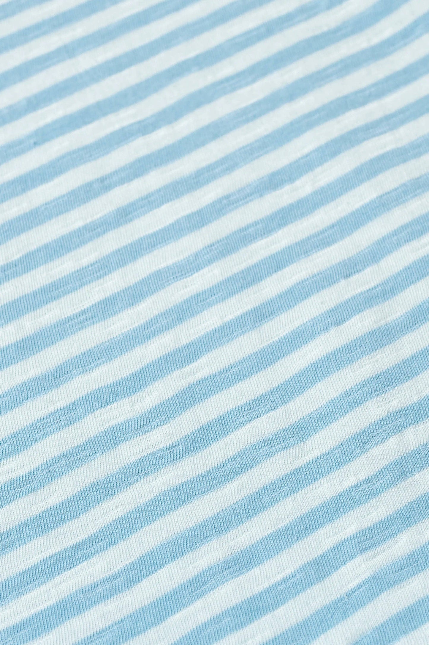 Short Sleeve Crewneck Tee Light Blue Tonal Stripe