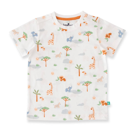 Organic Safari Toddler T-Shirt & Dungaree Set – Mustard