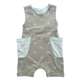Organic Cotton Sleeveless Romper - Freshwater Snail