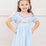 Picnic Hop Embroidered Cotton Dress