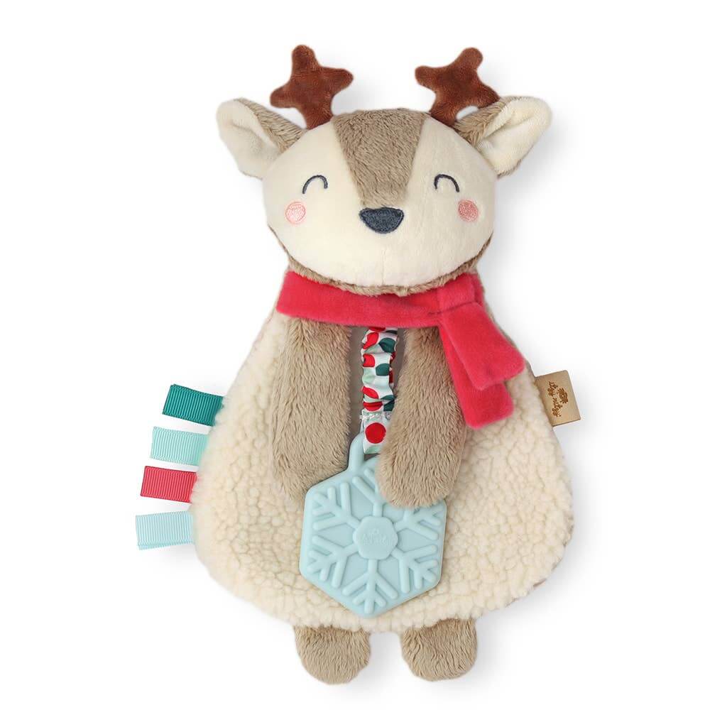 Holiday Itzy Lovey™ Plush + Teether Toy: Bear - Evvie Bean's Baby Boutique